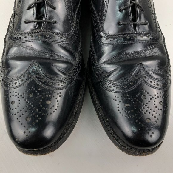 Florsheim Men\'s Size 11 2A** Royal Imperial Black Leather Wingtip Oxford Shoes main image 15